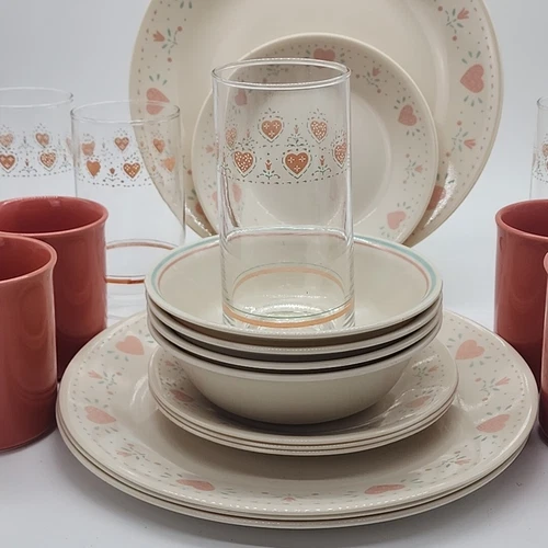 ♻️ Vintage Corelle Forever Yours Dinnerware Set 20-Pc Set (Made In USA)