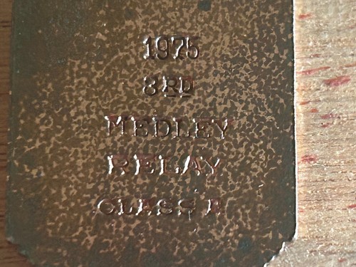 1975 Sonny Sheppard Premio Relevo Medalla FOB Pista + Campo 3er Lugar Medley De Colección - Imagen 8 de 24