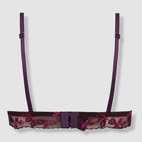 $172 LISE CHARMEL Women Purple Aveu En Fleurs Non-Wired Triangle Bra Size L