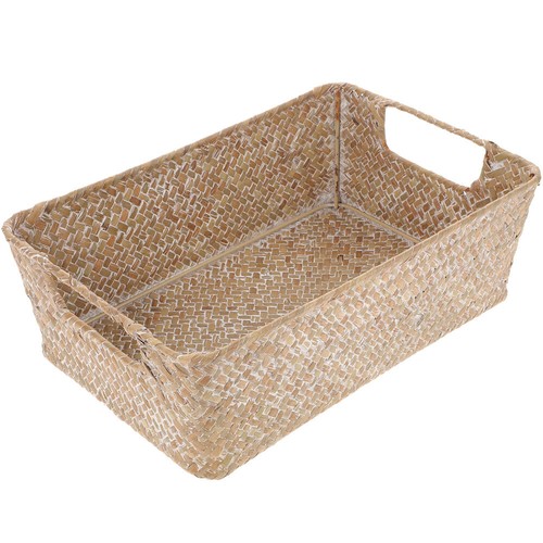 3 Pieces Straw Bread Basket with Lid Kitchen Baskets for Storage - Picture 10 of 12
