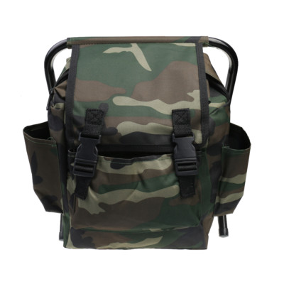 Chaise de camping pliable avec sac à dos camouflage