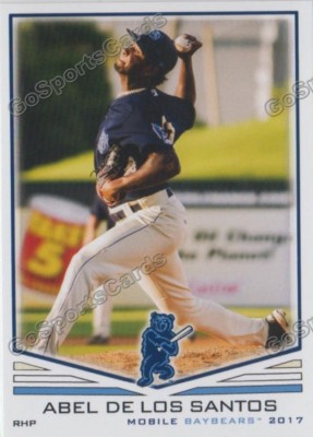 2017 Mobile BayBears Abel De Los Santos RC Rookie Los Angeles Angels
