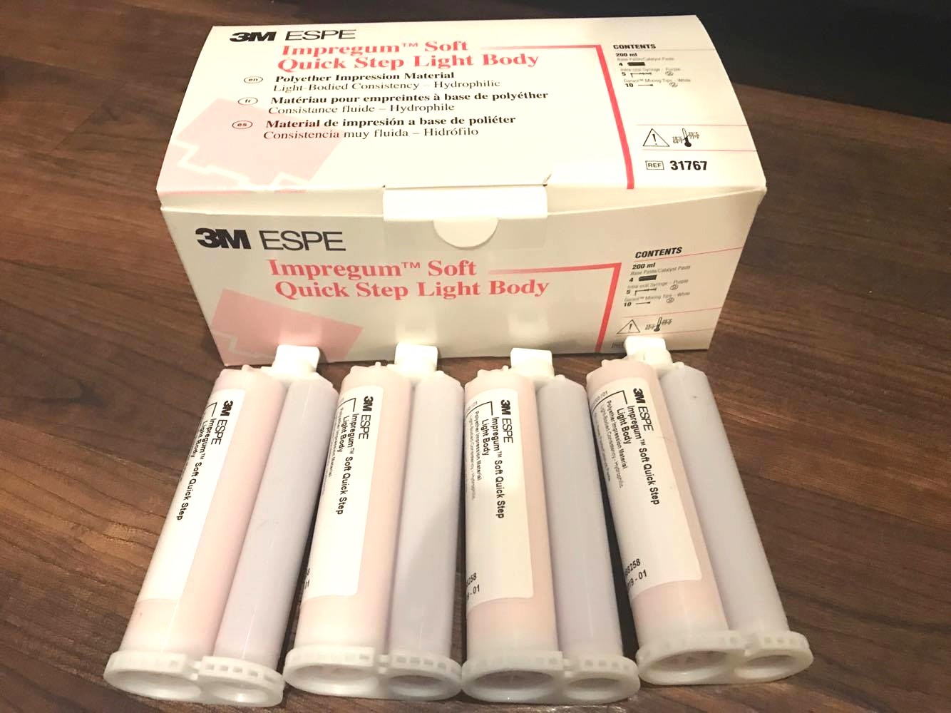3M ESPE Impregum Soft Quick Step Light Body 4 Cartridges Tips Dental