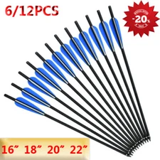 Crossbow Carbon Arrows Bolts 16-22in Target Points Archery Bow Hunting Targe
