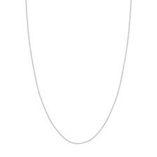 1.50MM ROUND WHEAT CHAIN NECKLACE REAL 14K WHITE GOLD