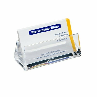 Acrylic Business Card Holder - Clear Acrylic Business Card Holder - Notched front holder provides easy access to the displayed business card.