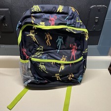 17  Kids Backpack Colorful Astronauts In Space Print Doodle Pouch Pocket School