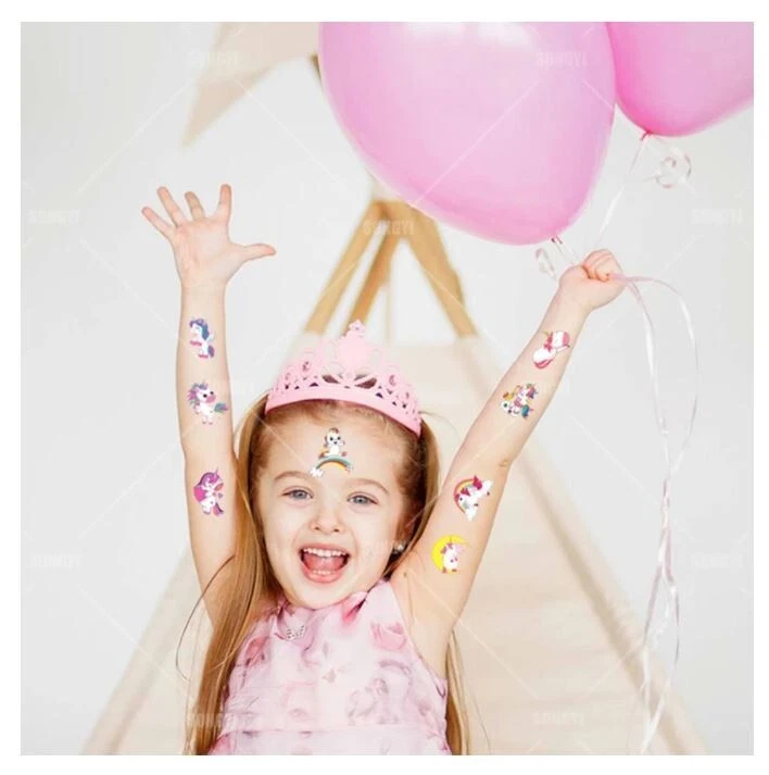 10 Sheets Kids  Boys Girls Temporary Tattoos Stickers Party Loot Bag Fillers UK - Image 3 of 4