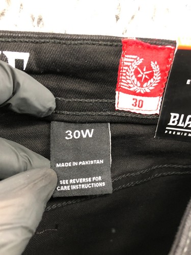 Black Pike Shorts Mens Size 30 Mid Rise Dark Wash Black Orange - Picture 9 of 10