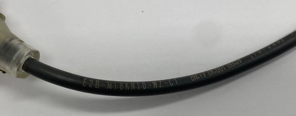 Omron NPN proximity switch sensor E2B-M18KN10-WZ-C1 with leads 18” long - Image 2 of 3