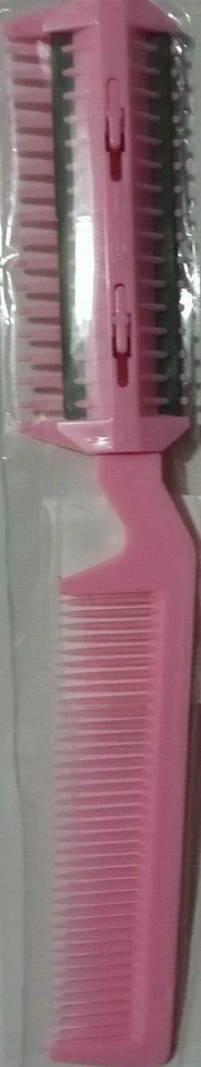 1 peine de afeitar profesional adelgazante de cabello con cuchillas y peine color puede muy Foto 4 de 4