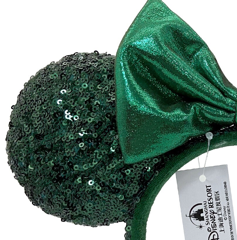 Disney- Parks Emerald Green Sequins Ears Edition Minnie  display picture 3