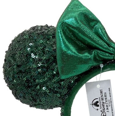 Disney Parks Ears Emerald Green Sequins Edition Minnie Mouse  display picture 2