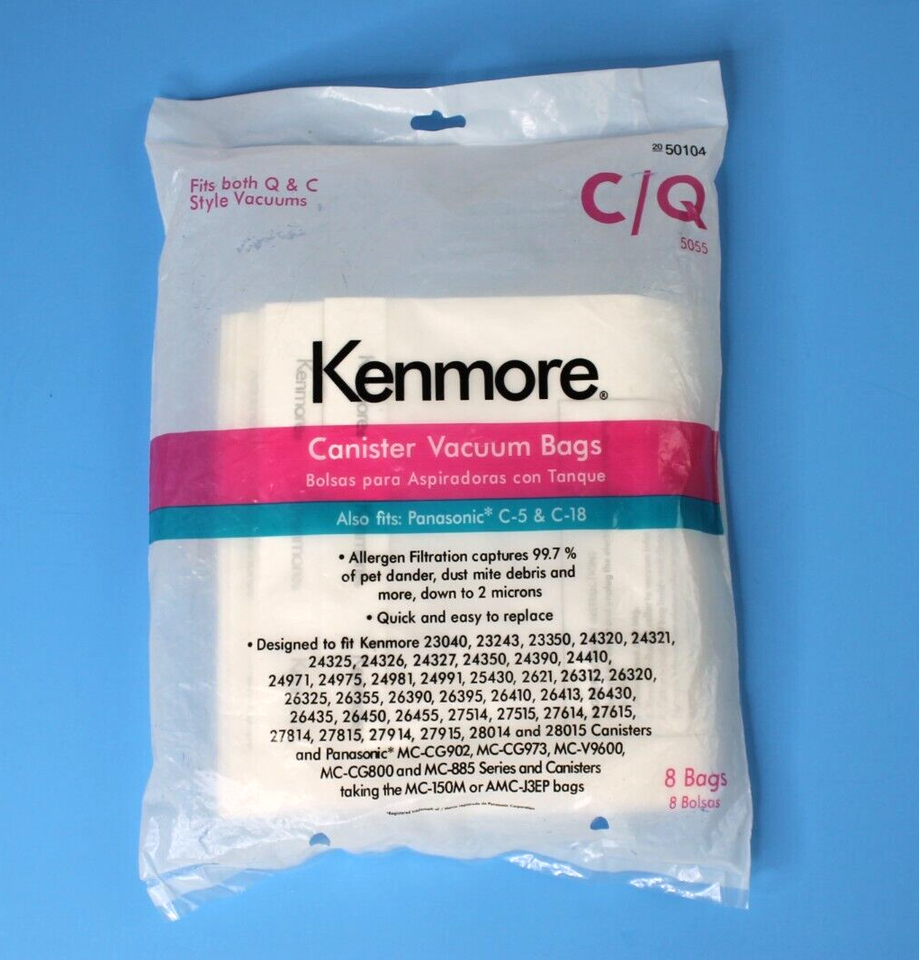 Kenmore C/Q 5055 50104 Canister Vacuum Bags 8 Pack New eBay