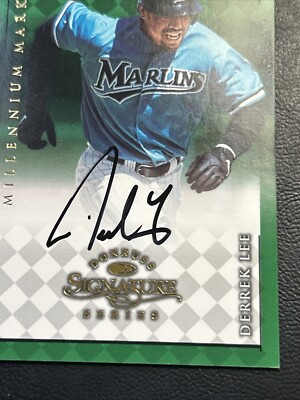 Derrek Lee Marlins Millennium Marks Autograph 1998 Donruss Signature C8