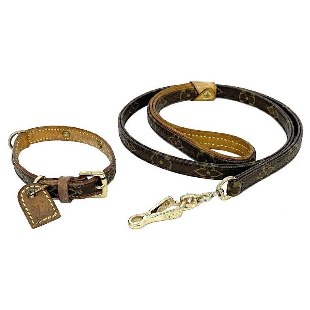 Louis Vuitton Dog Collar and Leash