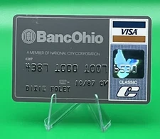 Bank Ohio vintage Visa Debit charge Exp 87