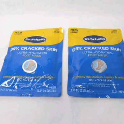2 Pk Dr. Scholl's Ultra Hydrating Foot Mask Slip On Booties Unisex One Size