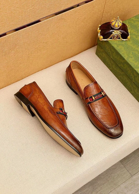 gucci brown dress shoes Gucci Shoe Size 11 Dark Brown Leather Solid Strap Boot Men's Shoes — Labels  Resale Boutique