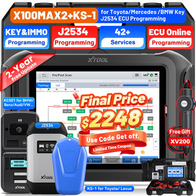 XTOOL X100 MAX2 KS1 KC501 IMMO Key Programmer J2534 Programming Diagnostic Tool