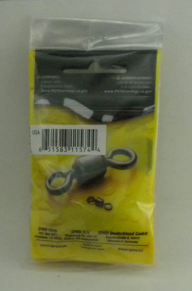 Spro SPSCB-01-5 Black Combo Power Swivel Size 1 230 lb Test 5CT - Image 3 of 3
