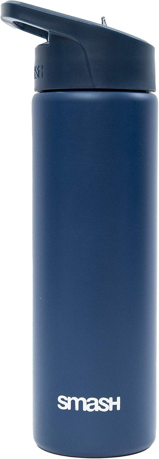 Smash Matt Drink Flasks Stainless Steel Bottle Navy 750ml New