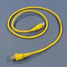 Leviton AG500-03Y Yellow Cat5e 3ft Ethernet Cable Data Patch Cord Network Booted
