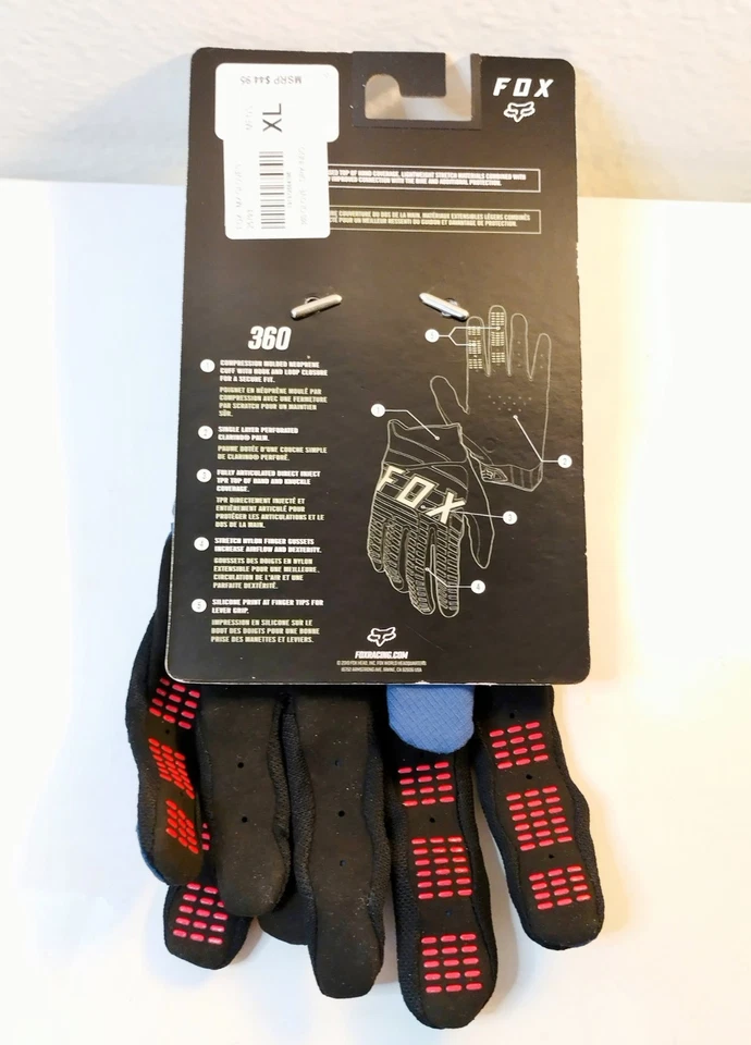 Guantes Fox Racing 360 para hombre color: oscuro indo talla: XL Foto 3 de 4