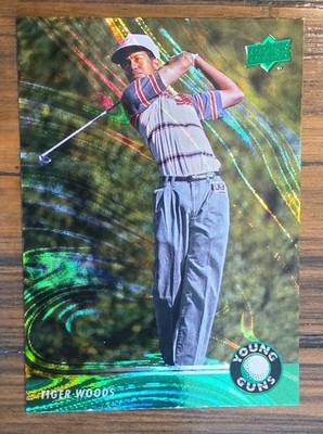 Tiger Woods Retrospective Young Guns Green Foil SSP #131 2026 UD Golf