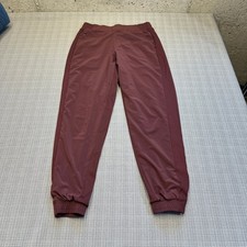 Athleta Brooklyn Lined Joggers size 4 Pants Burgundy Plum Athletic Travel