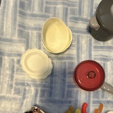 Play kitchen toys with some food