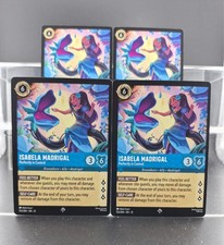 Disney Lorcana Isabela Madrigal - Perfectly in Control 153/204 Wilds Unk 4 Cards