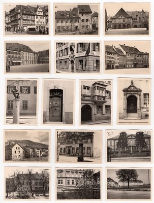 1935 Freiburg im Breisgau 16 Münsterplatz Stadt & Universität Original Fotografien