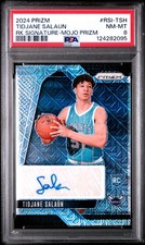 2024 Panini Prizm Rookie Signatures Tidjane Salaun Mojo Prizms RC Auto /25 PSA 8