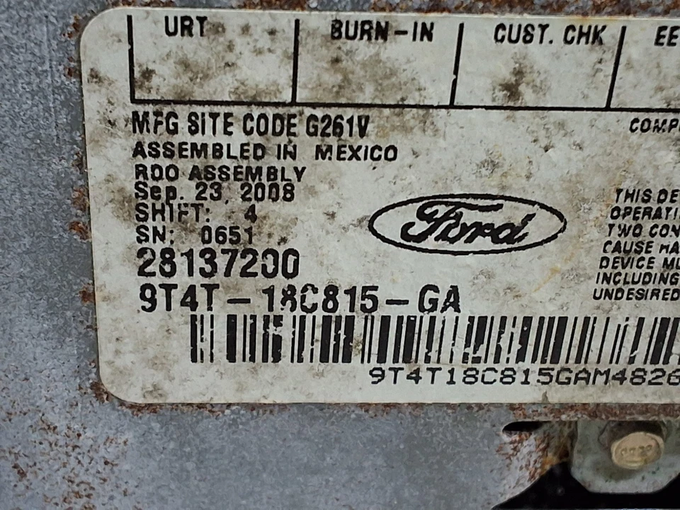 09 10 Ford edge AM/FM six disc CD radio receiver OEM 9T4T-18C815-GA - Image 3 of 4