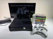Microsoft Xbox 360 S Console 250GB Bundle with 2 x Controller + 10 Games Working