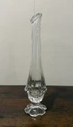 Vintage Fenton Glass Valencia Swung Bud Vase Clear Glass 11”