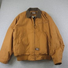 Vintage Big Smith Jacket Mens 2XL XXL Brown Heavy Canvas Insulated Work Coat