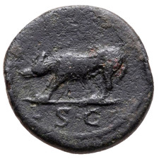 #2868 TRAJANO Cuadrante Roma 101 d.C. AE15mm 2,15g Sear3246 RICII694 escasa