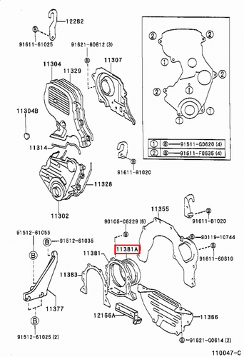 Genuine Hilux LN110 LN109 LN108 LN107 LN106 3L 2L Rear Main Oil Crankshaft Seal - Picture 3 of 20
