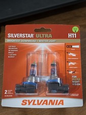 Sylvania Silverstar Ultra H11 Pair Set High Performance Headlight 2 Bulbs New Sylvania Silverstar Ultra H11 Pair Set High Performance Headlight 2 Bulbs New