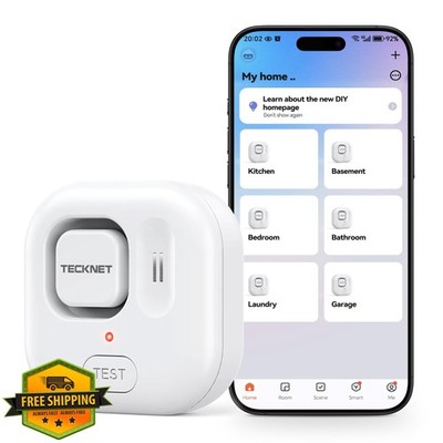 TECKNET WiFi Water Leak Detector, APP Alert, Sound Alarm, 1 Pack