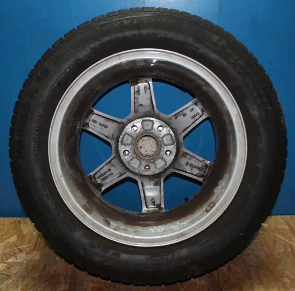 4x Alufelge 4F0601025CM 7,0Jx16H2 ET35 LK 5x112 Reifen 205/60 R16 92H Audi A6 4F - Bild 3 von 4