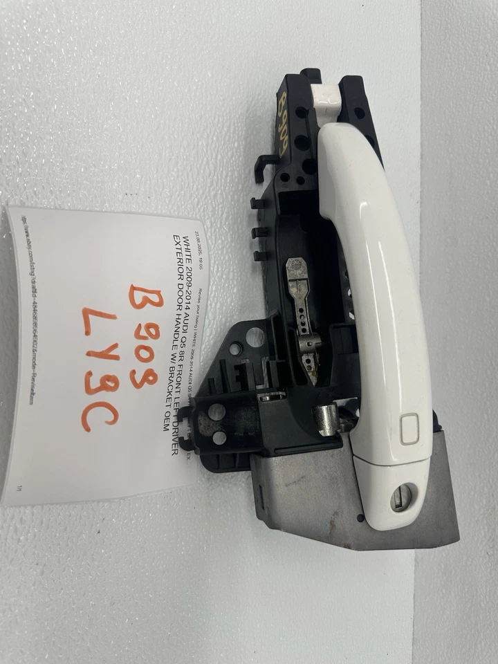 WHITE 2009-2014 AUDI Q5 8R FRONT LEFT DRIVER EXTERIOR DOOR HANDLE W/ BRACKET OEM - Изображение 2 из 4