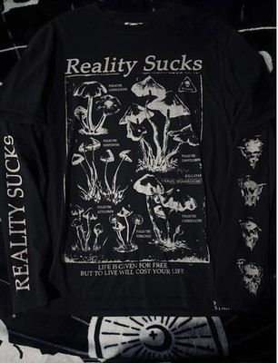 Killstar  Reality Sucks  Shrooms Long Sleeve   Limited Edition   Size Large