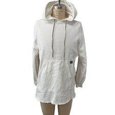Rick Owens DRKSHDW Ribbon White Long Hoodie S...