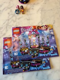 Lego Friends, 41105, Rock Stage, added 41004 and 41196, rehearsal stage and bus