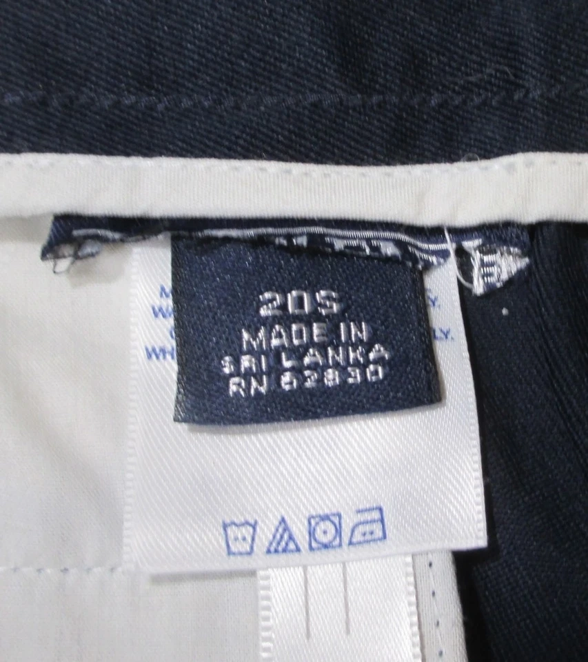 LANDS END Azul Marino Uniforme Escolar Plisado Pantalones Niños 20 Delgado ENTREPIERNA 29" NUEVO Foto 2 de 2