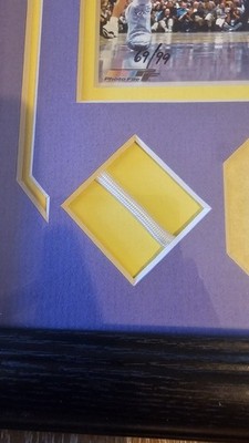 Kobe Bryant Photo With Game Used Net & 24k Gold Medallion