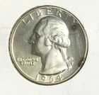 1964 US PROOF Washington SILVER Quarter! Philadelphia Mint! Old US Coin!